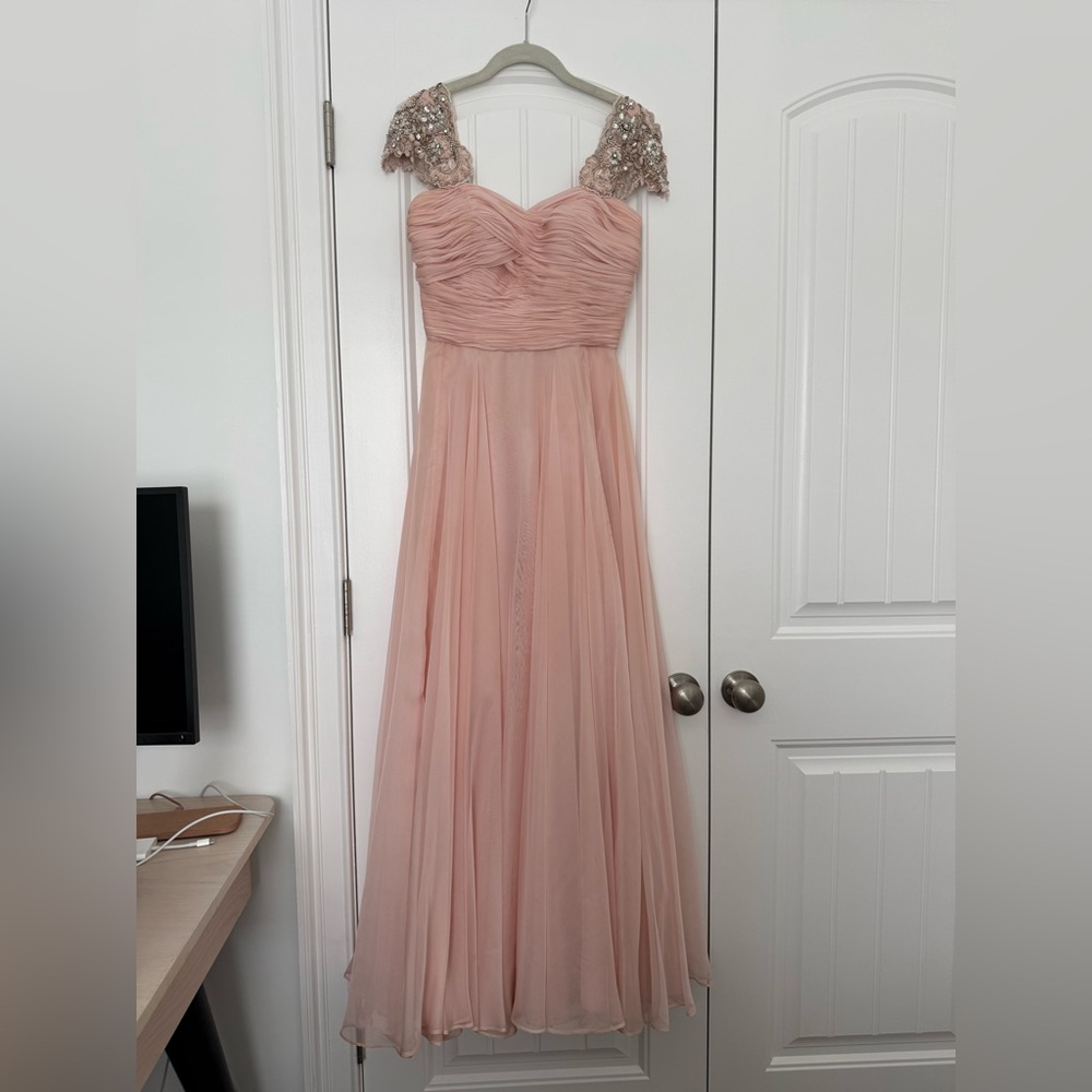 Sherri Hill Strapless Blush Gown